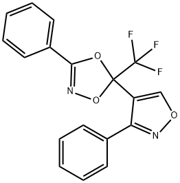 3-PHENYL-5-(3-PHENYLISOXAZOL-4-YL)-5-(TRIFLUOROMETHYL)-1,4,2-DIOXAZOLE Struktur