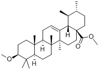 3-METHOXY-(3BETA)-URS-12-EN-28-OIC ACID METHYL ESTER Struktur