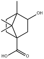 3-HYDROXY-4,7,7-TRIMETHYL-BICYCLO[2.2.1]HEPTANE-1-CARBOXYLIC ACID Struktur