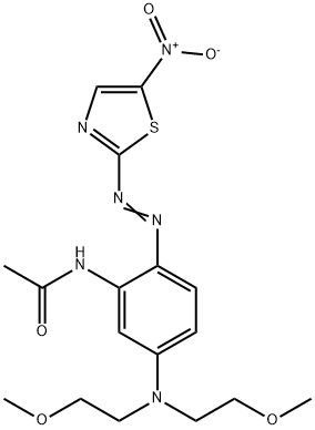 5'-[Bis(2-methoxyethyl)amino]-2'-(5-nitrothiazol-2-ylazo)acetanilide Struktur