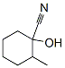 1-Hydroxy-2-methylcyclohexane-1-carbonitrile Struktur