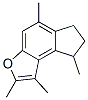 (-)-7,8-Dihydro-1,2,5,8-tetramethyl-6H-indeno[5,4-b]furan Struktur