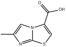 6-methylimidazo[2,1-b][1,3]thiazole-3-carboxylic acid(SALTDATA: HCl) Struktur