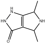 Pyrrolo[3,4-c]pyrazol-3(2H)-one,  1,4,5,6-tetrahydro-4,6-dimethyl- Struktur