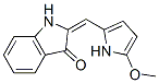 3H-Indol-3-one,  1,2-dihydro-2-[(5-methoxy-1H-pyrrol-2-yl)methylene]- Struktur