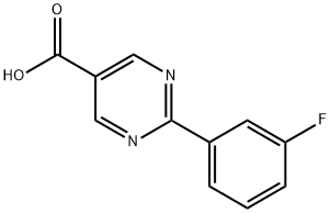 2-(3-Fluorophenyl)pyrimidine-5-carboxylic acid Struktur