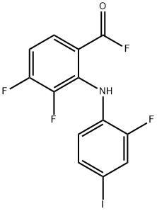 3,4-difluoro-2-(2-fluoro-4-iodophenylaMino)benzoyl fluoride Struktur