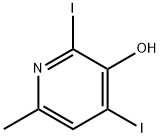 2,4-Diiodo-3-hydroxy-6-methylpyridine Struktur