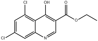 ETHYL 5,7-DICHLORO-4-HYDROXYQUINOLINE-3-CARBOXYLATE Struktur