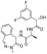 (ALPHAS)-N-[(1S)-2-[[(5S)-4,5-二氫-3-甲基-4-氧代-3H-2,3-苯并二氮雜卓-5-基]氨基]-1-甲基-2-氧代乙基]-3,5-二氟-ALPHA-羥基苯乙酰胺 結(jié)構(gòu)式