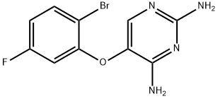 5-(2-Bromo-5-fluorophenoxy)-pyrimidine-2,4-diamine Struktur