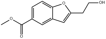 2-(2-Hydroxy-ethyl)-benzofuran-5-carboxylic acid methyl ester Struktur