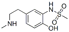 N-[2-hydroxy-5-(2-methylaminoethyl)phenyl]methanesulfonamide Struktur