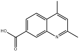 2,4-dimethylquinoline-7-carboxylic acid Struktur