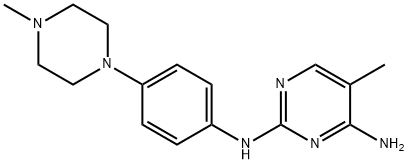 5-Methyl-N2-(4-(4-Methylpiperazin-1-yl)phenyl)pyriMidine-2,4-diaMine Struktur