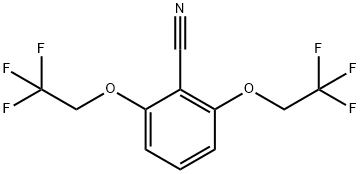 2,6-BIS(2,2,2-TRIFLUOROETHOXY)BENZONITRILE Struktur