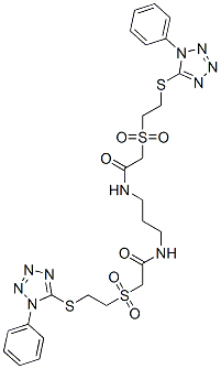 N,N'-Trimethylenebis[2-(1-phenyl-1H-tetrazol-5-ylthio)ethylsulfonylacetamide] Struktur