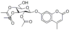 4’-Methylumbelliferyl 2,3,4,-Tri-O-acetyl-β-D-glucopyranoside Struktur