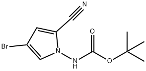 1-N-BOC-AMINO-4-BROMO-2-CYANO-1H-PYRROLE Struktur