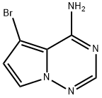 5-broMopyrrolo[1,2-f][1,2,4]triazin-4-aMine Struktur