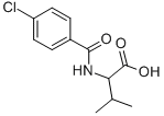 2-(4-CHLORO-BENZOYLAMINO)-3-METHYL-BUTYRIC ACID Struktur