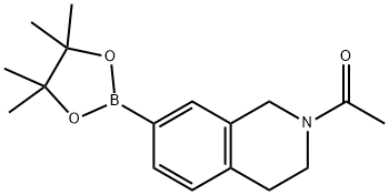 2-ACETYL-7-(4,4,5,5-TETRAMETHYL-1,3,2-DIOXABOROLAN-2-YL)-1,2,3,4-TETRAHYDROISOQUINOLINE Struktur