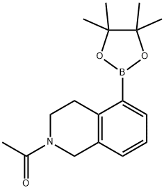 ETHANONE, 1-[3,4-DIHYDRO-5-(4,4,5,5-TETRAMETHYL-1,3,2-DIOXABOROLAN-2-YL)-2(1H)-ISOQUINOLINYL]- Struktur