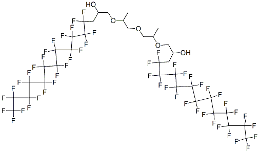 1,1'-[oxybis[(1-methylethylene)oxy]]bis[4,4,5,5,6,6,7,7,8,8,9,9,10,10,11,11,12,12,13,13,14,14,15,15,15-pentacosafluoropentadecan-2-ol] Struktur