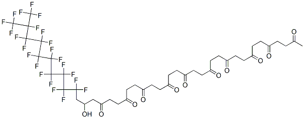 33,33,34,34,35,35,36,36,37,37,38,38,39,39,40,40,41,42,42,42-icosafluoro-41-(trifluoromethyl)-2,5,8,11,14,17,20,23,26,29-decaoxodotetracontan-31-ol Struktur