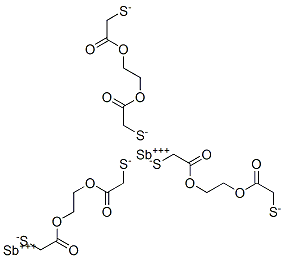 diantimony(3+) triethylene hexakis(sulphidoacetate) Struktur