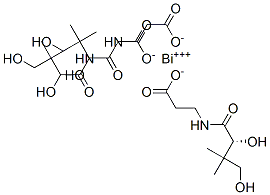 bismuth(3+) (R)-N-(2,4-dihydroxy-3,3-dimethyl-1-oxobutyl)-beta-alaninate Struktur