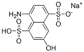 sodium hydrogen 8-amino-3-hydroxynaphthalene-1,5-disulphonate Struktur