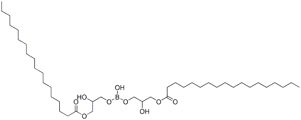 (hydroxyborylene)bis[oxy(2-hydroxypropane-1,3-diyl)] distearate Struktur