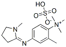 methyl N,N,N-trimethyl-4-[(1-methylpyrrolidin-2-ylidene)amino]anilinium sulphate Struktur