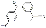 2-[3-[4-(methylthio)benzoyl]phenyl]propiononitrile Struktur