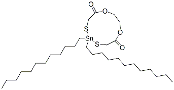 8,8-didodecyl-1,4-dioxa-7,9-dithia-8-stannacycloundecane-5,11-dione  Struktur