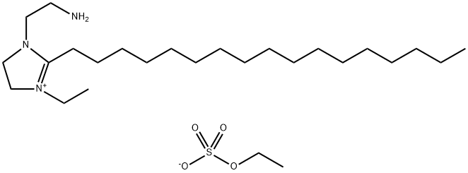 1-(2-aminoethyl)-3-ethyl-2-heptadecyl-4,5-dihydro-1H-imidazolium ethyl sulphate Struktur