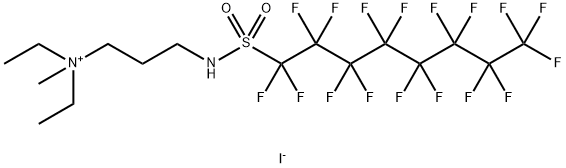 diethyl[3-[[(heptadecafluorooctyl)sulphonyl]amino]propyl]methylammonium iodide Struktur