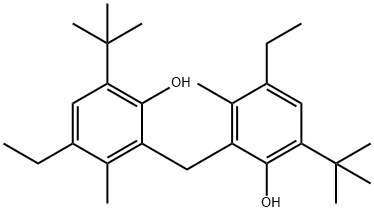 2,2'-methylenebis[6-(1,1-dimethylethyl)-4-ethyl-m-cresol] Struktur