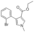 4-(2-BROMOPHENYL)-1-METHYL-1H-PYRROLE-3-CARBOXYLIC ACID ETHYL ESTER Struktur