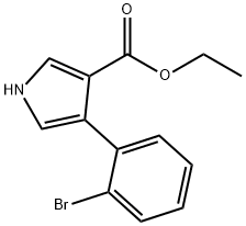 4-(2-BROMOPHENYL)-1H-PYRROLE-3-CARBOXYLIC ACID ETHYL ESTER Struktur