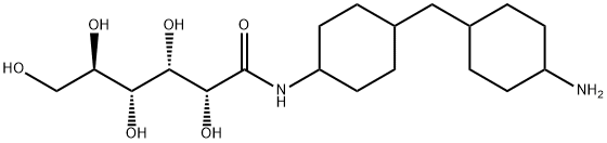 N-[4-[(4-aminocyclohexyl)methyl]cyclohexyl]-D-gluconamide  Struktur