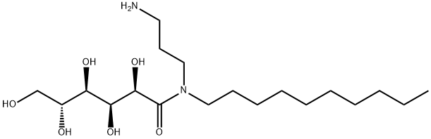 N-(3-aminopropyl)-N-decyl-D-gluconamide Struktur