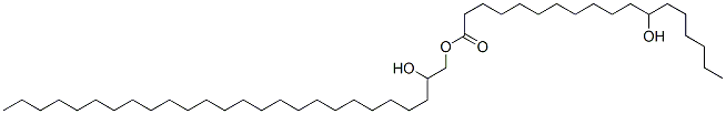 2-hydroxyhexacosyl 12-hydroxyoctadecanoate  Struktur