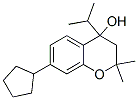 7-cyclopentyl-3,4-dihydro-4-isopropyl-2,2-dimethyl-2H-1-benzopyran-4-ol  Struktur