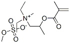 diethylmethyl[2-[(2-methyl-1-oxoallyl)oxy]propyl]ammonium methyl sulphate Struktur