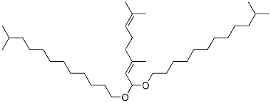 [(3,7-dimethyl-2,6-octadienylidene)bis(oxy)]bisisotridecane  Struktur