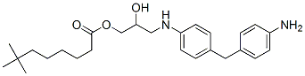 3-[[4-[(4-aminophenyl)methyl]phenyl]amino]-2-hydroxypropyl neodecanoate Struktur