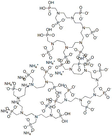 nonaammonium heptahydrogen [2,5,8,11,14,17-hexakis(phosphonatomethyl)-2,5,8,11,14,17-hexaazaoctadecane-1,18-diyl]bisphosphonate Struktur