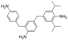 4-[(4-amino-3,5-diisopropylphenyl)methyl]-2-[(4-aminophenyl)methyl]aniline Struktur